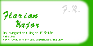 florian major business card